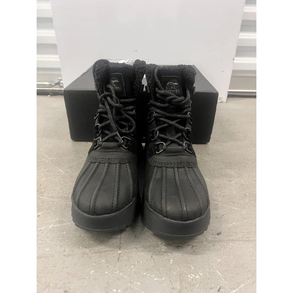 Sorel Scout 87' LUX 2078371-010 Mens US‎ 8 Black Leather Waterproof Winter Boots